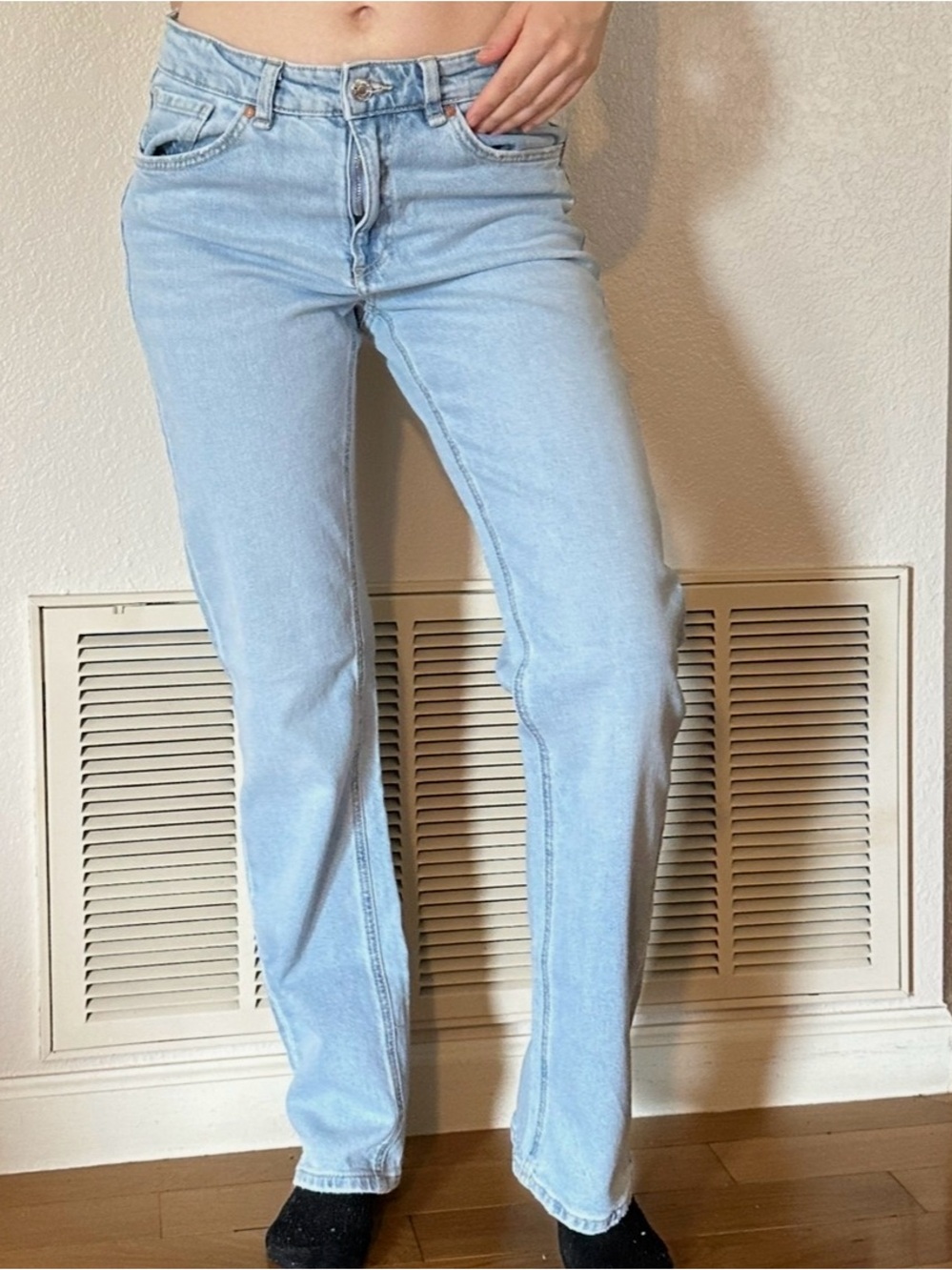 🌸 RESERVED Light‑Wash Straight Jeans EU38 / UK10 / US4 Women's Pants